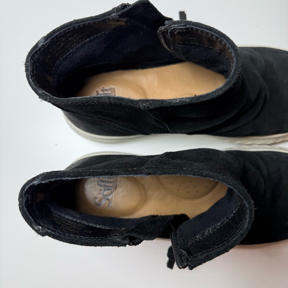 Sofft Portland, Black Suede Shoes/Booties Luxe Leather Fall Essentials Size 9.5M - Picture 14 of 16